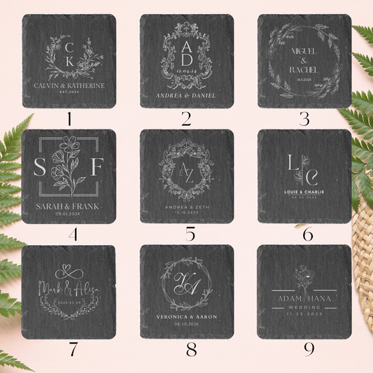 Wedding Gift Favor Coaster Bulk Order - as low as $2.99 each