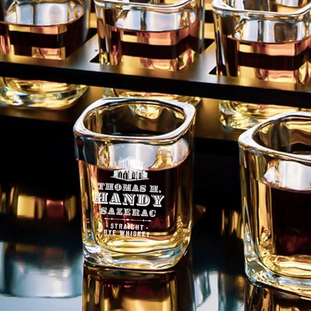 Custom Engraved Thomas H. Handy Sazerac Shot Glass – 2.2 oz