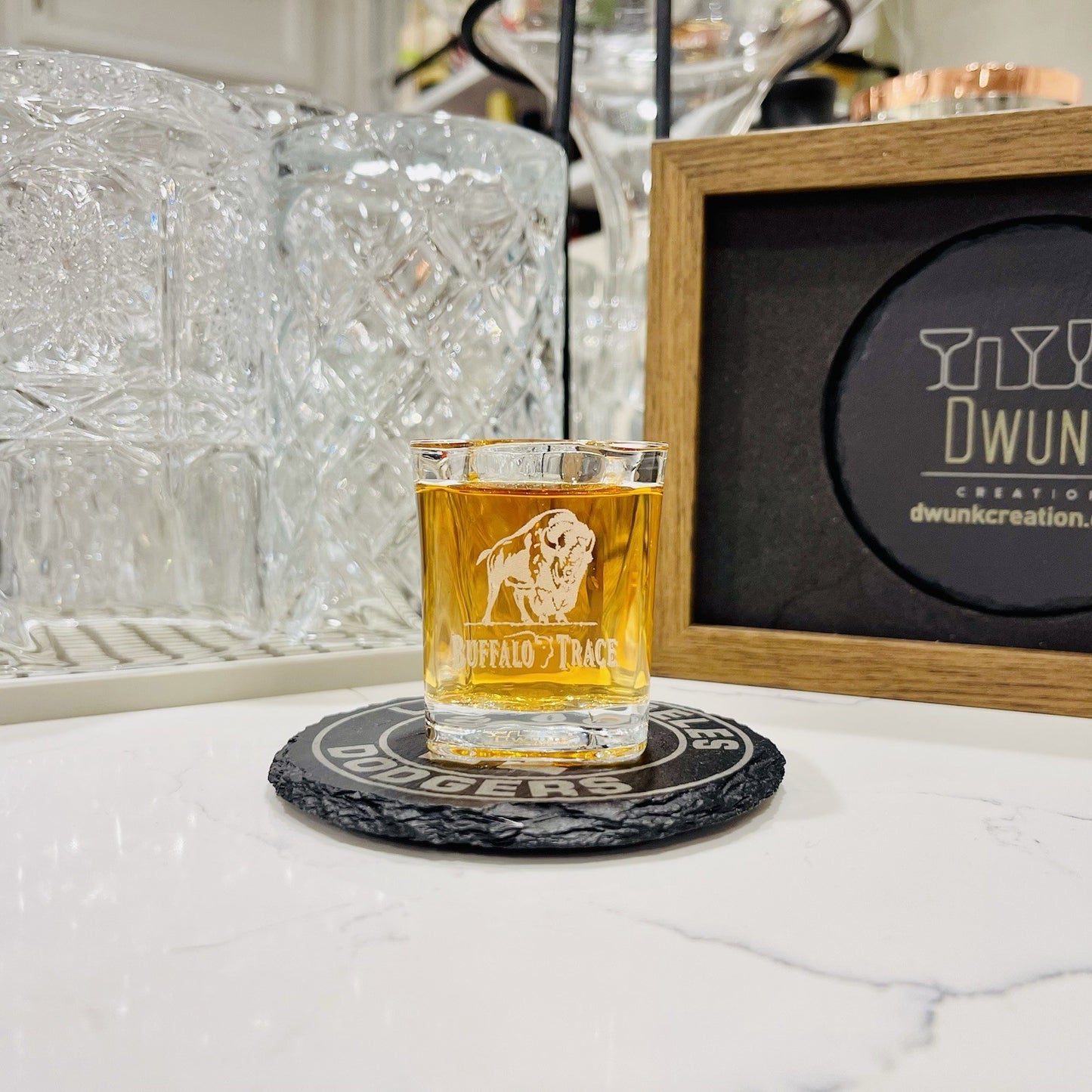 Custom Engraved Buffalo Trace Shot Glass – 2.2 oz Capacity NEW