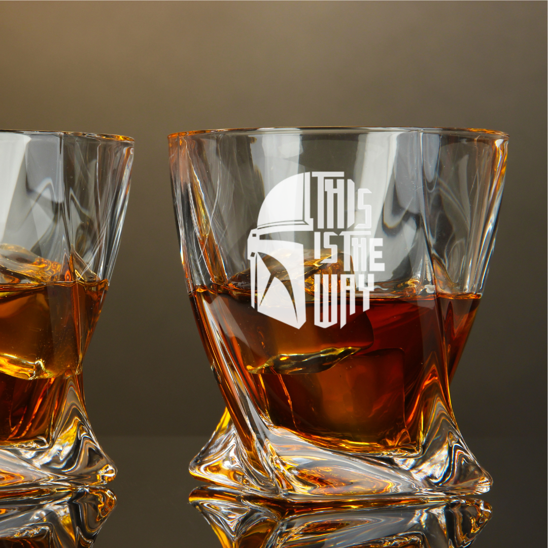 Custom Engraved This Is The Way Whiskey Glass – 10 oz Twisted Rocks Glass