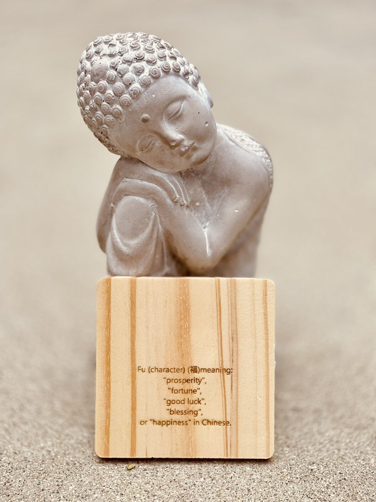 Fortune Chinese Calligraphy Wooden Coaster Brand New Laser Engraved Hand Made