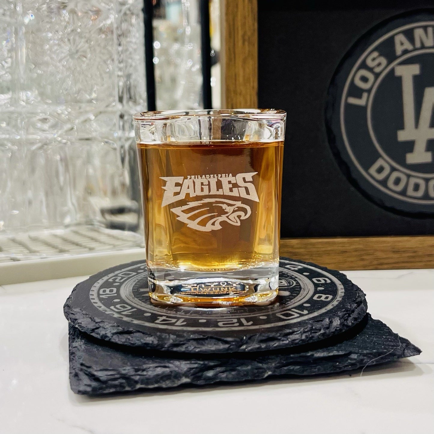 Custom Engraved Philadelphia Eagles Shot Glass – 2.2 oz Square Shot Glass