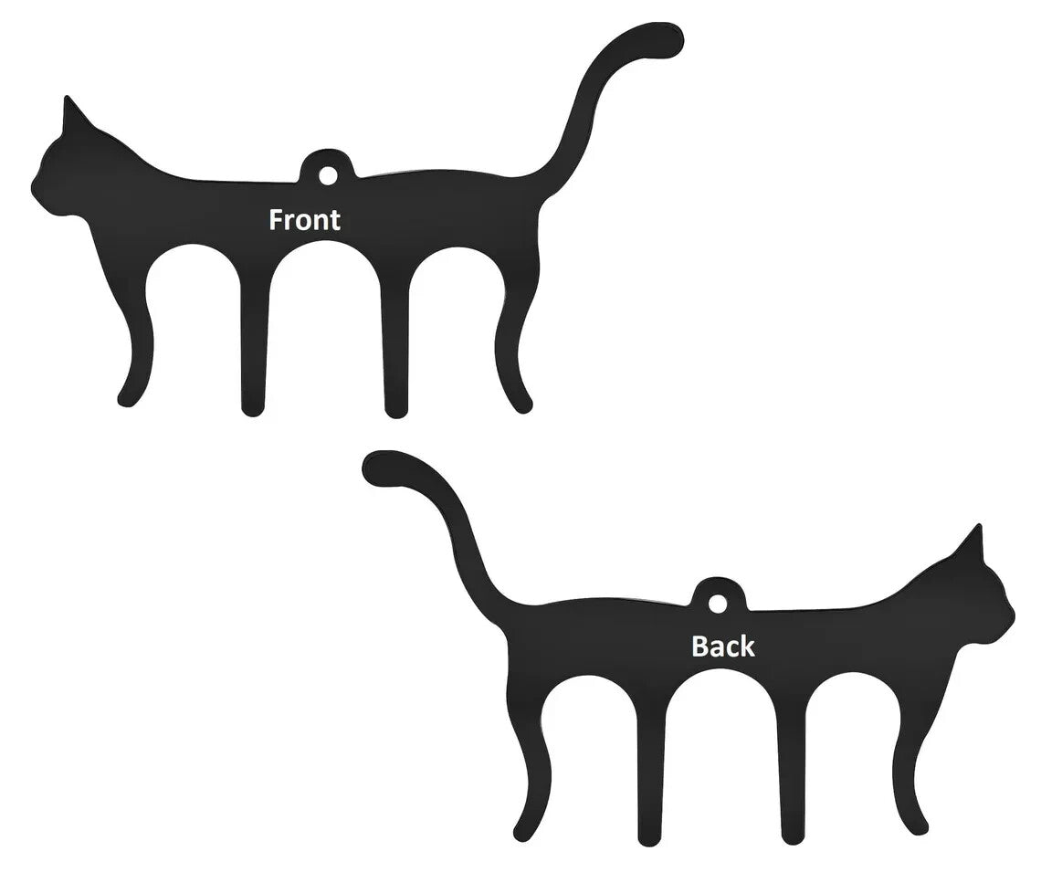 Personalized Metal Cat Shape Music Book Page Holder Clip Laser Engrave Name