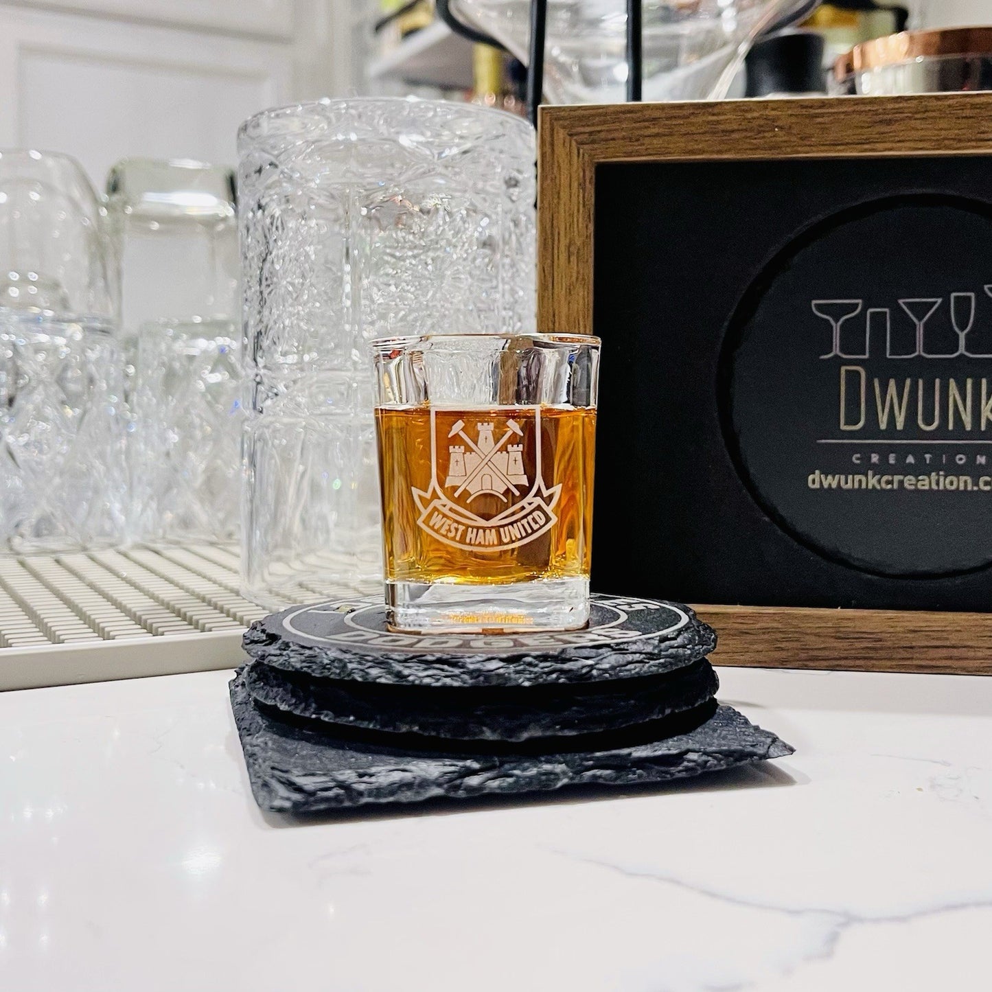 Custom Engraved West Ham United Shot Glass – 2.2 oz Capacity NEW