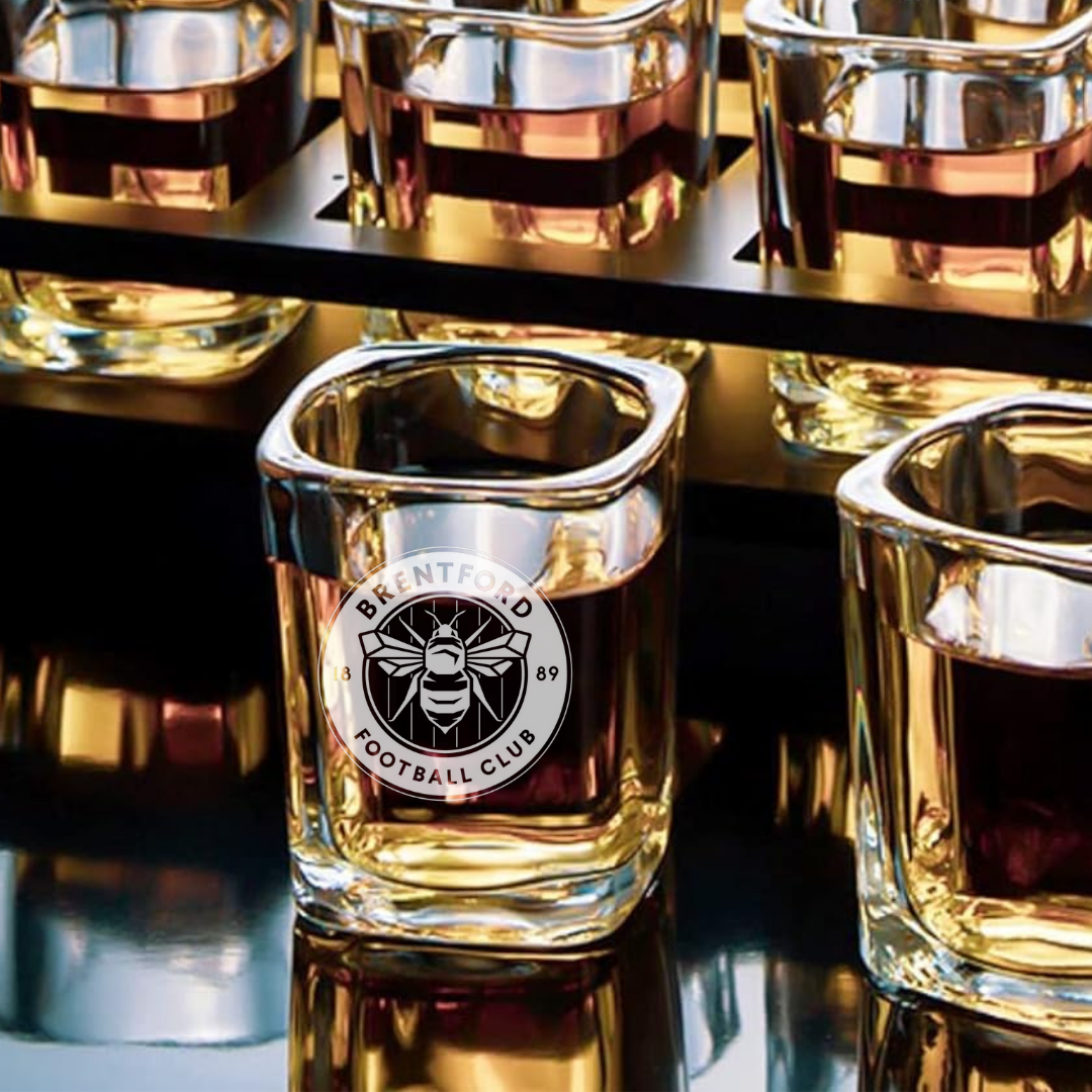 Custom Engraved Brentford Shot Glass – 2.2 oz Capacity NEW