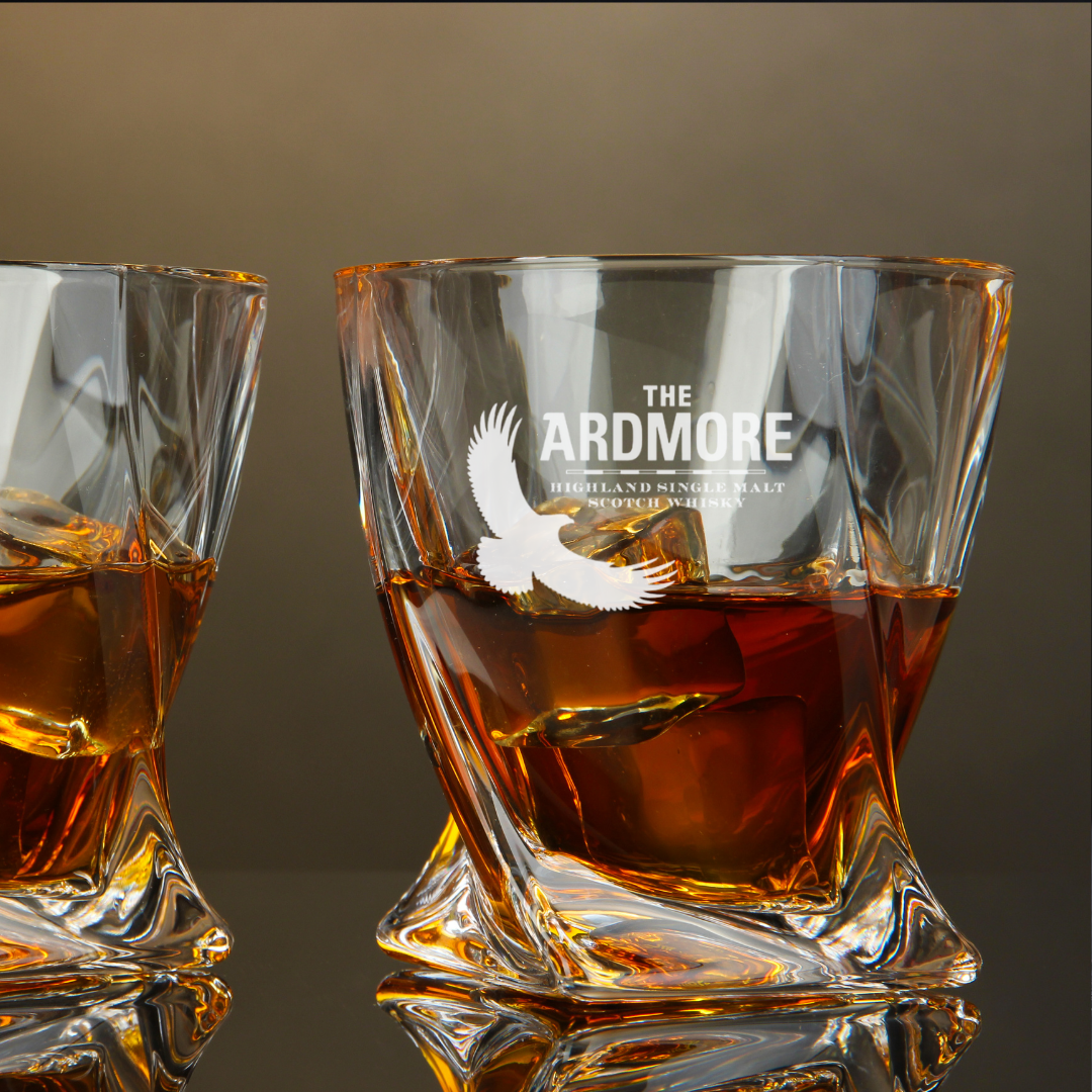 Ardmore Single Malt Whisky Twisted Whiskey Glass 10oz