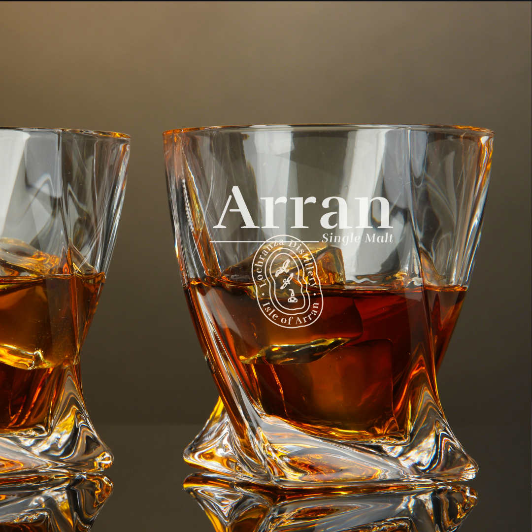Arran Malt Scotch Single Malt Whisky Twisted Whiskey Glass 10oz