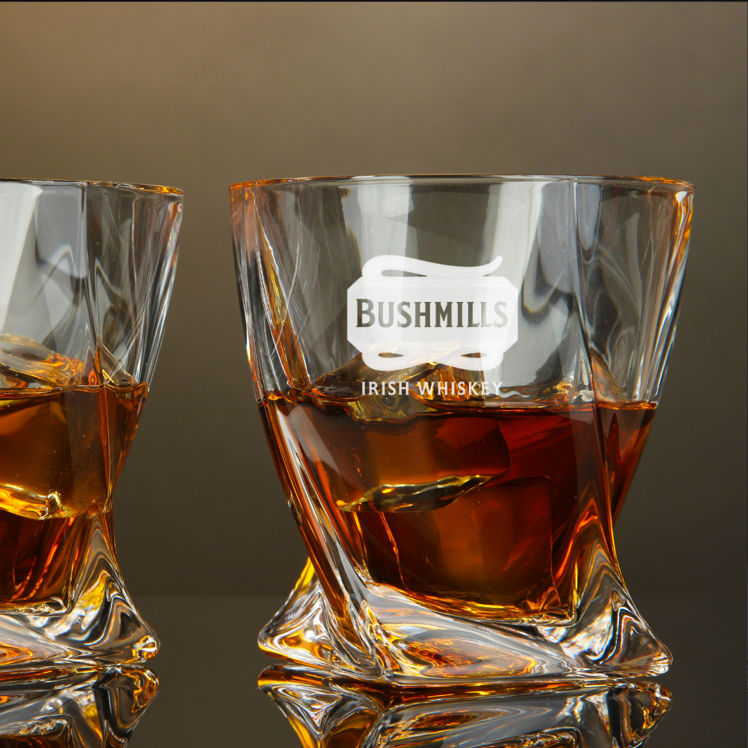 Bushmills Irish Whiskey Twisted Whiskey Glass 10oz