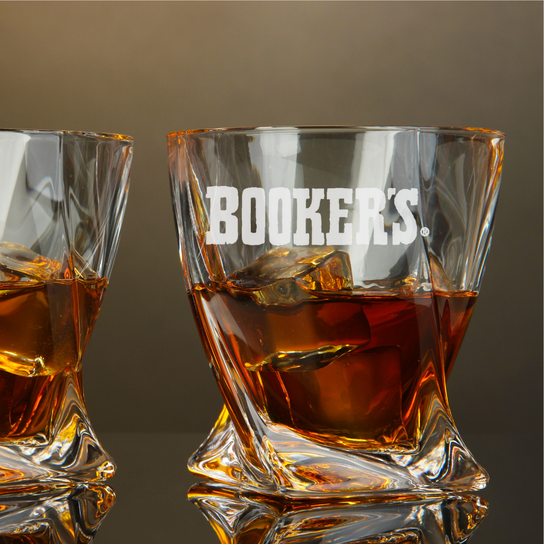 Booker's Kentucky Bourbons Twisted Whiskey Glass 10oz