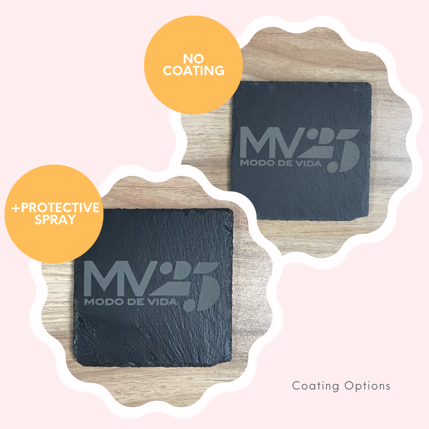 Custom Slate Coasters Business Promotion Marketing Item Restaurant and Bar Coaster Premium Customer Gifting