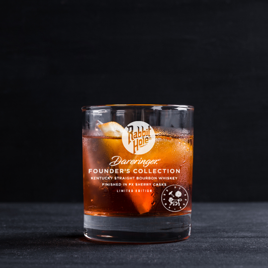 Rabbit Hole Dareringer Straight Bourbon Whiskey Collectables Glass 11oz