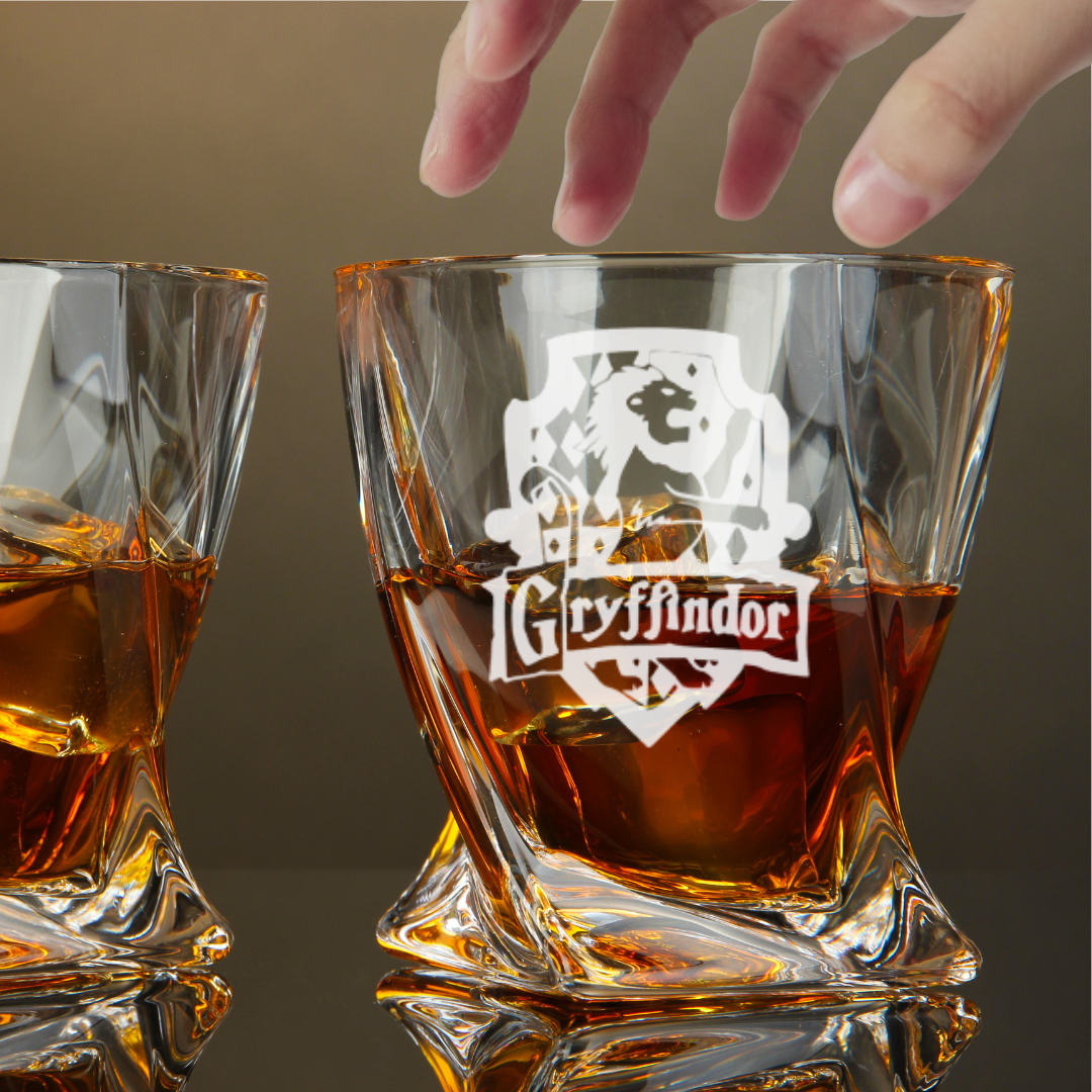 Harry Potter House of Gryffindor Twisted Whiskey Glass 10oz