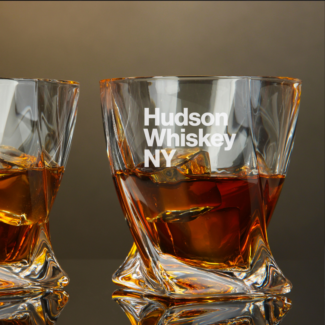 Hudson Whiskey Twisted Whiskey Glass 10oz