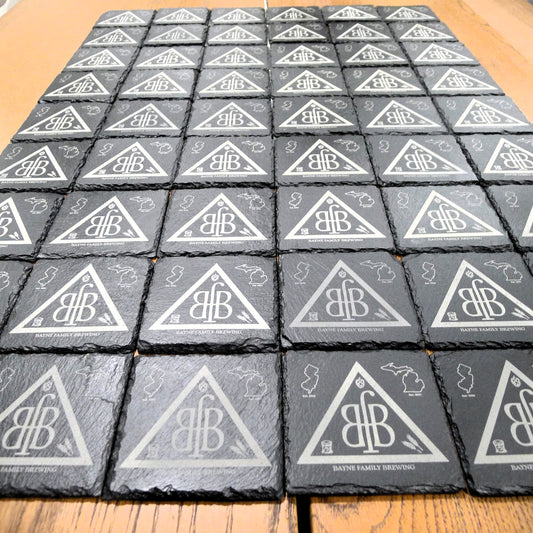 Custom Slate Coasters Business Promotion Marketing Item Restaurant and Bar Coaster Premium Customer Gifting