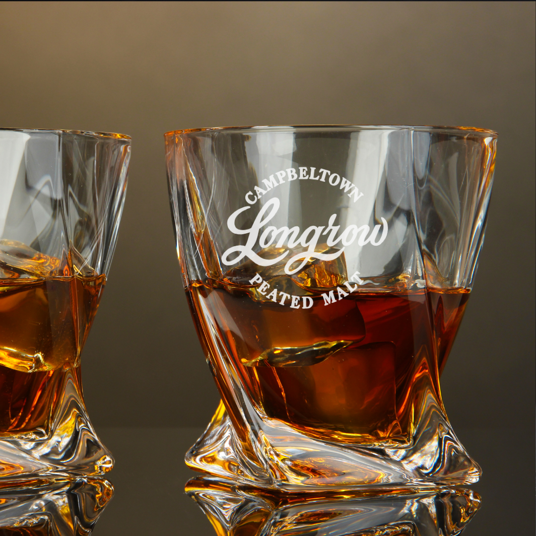 Longrow Scotch Whisky Twisted Whiskey Glass 10oz