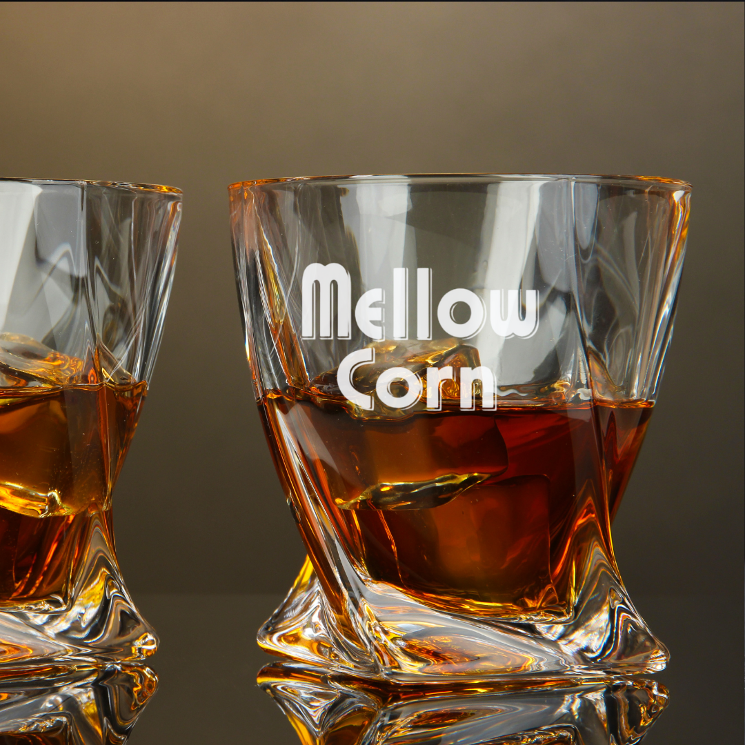 Mellow Corn Whiskey Twisted Whiskey Glass 10oz