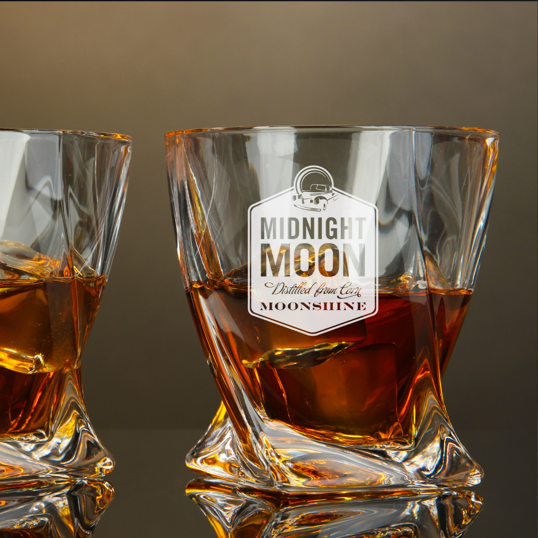 Midnight Moon Twisted Whiskey Glass 10oz