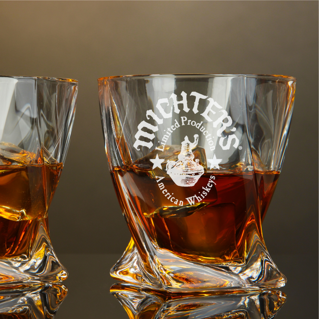 Michter's Bourbon Twisted Whiskey Glass 10oz