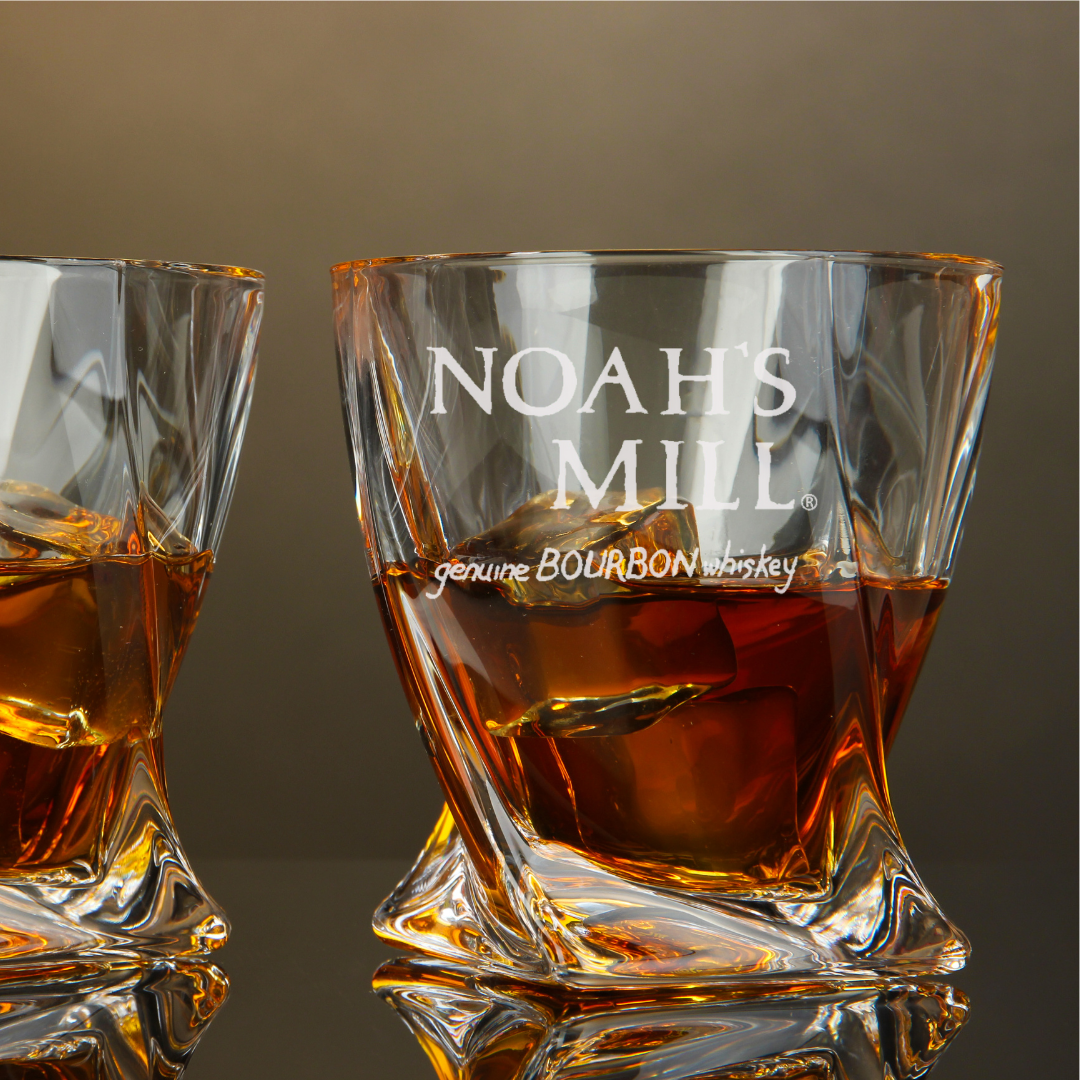 Noah's Mill Bourbon Twisted Whiskey Glass 10oz