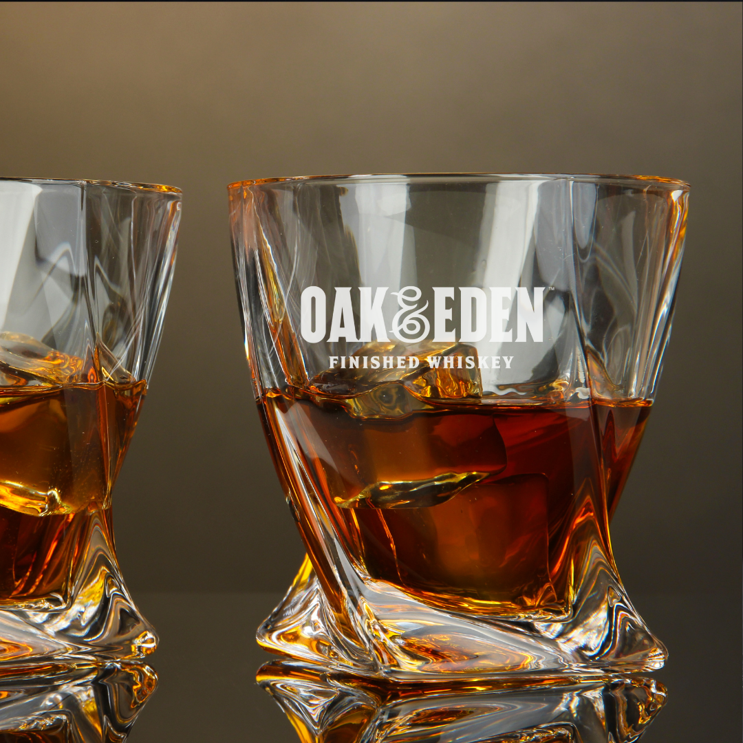 Oak & Eden Whiskey Twisted Whiskey Glass 10oz