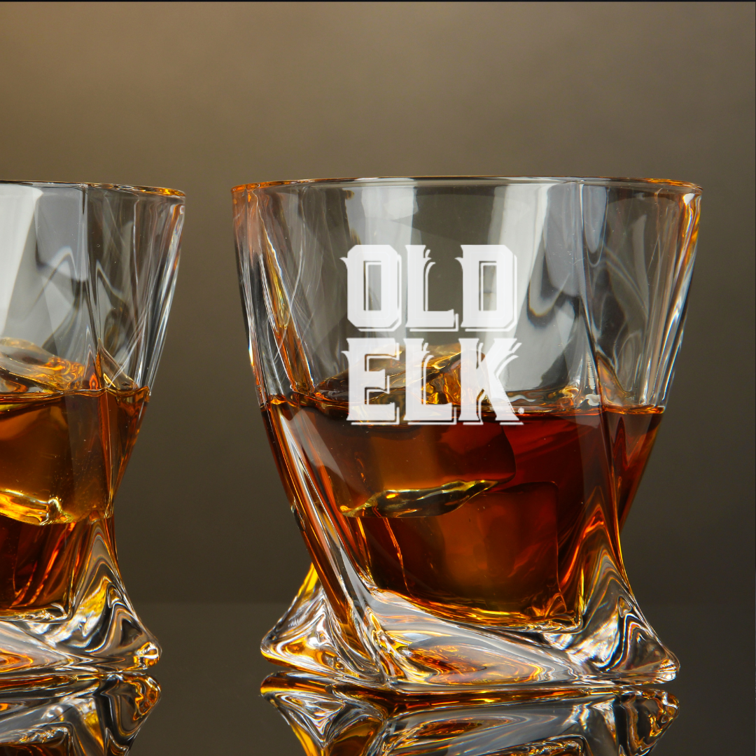 Old Elk bourbon Twisted Whiskey Glass 10oz
