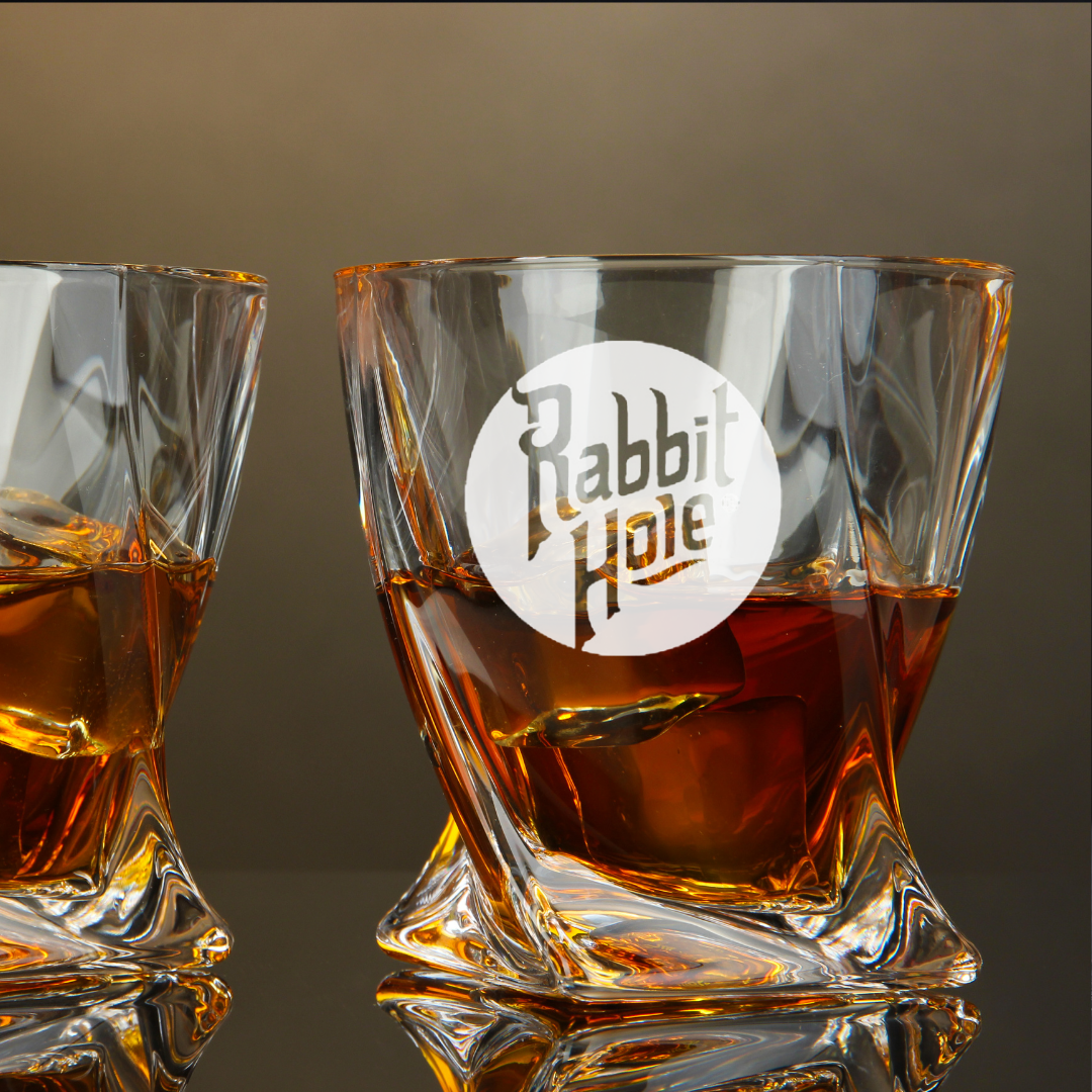Rabbit Hole Distillery Twisted Whiskey Glass 10oz