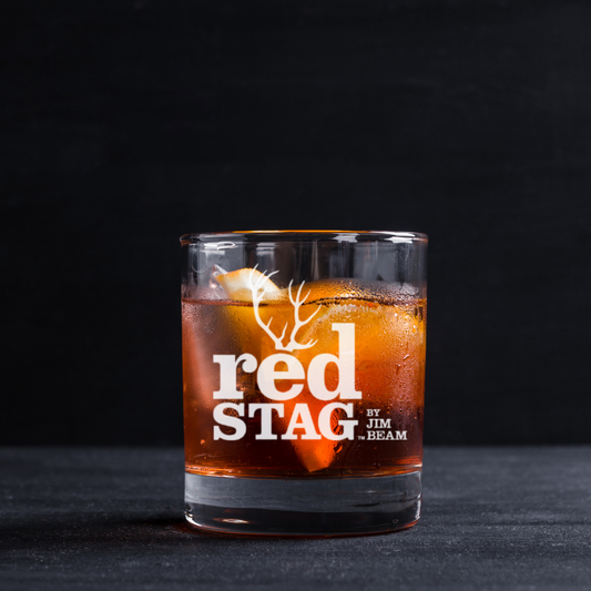 Red Stag Black Cherry Bourbon Whiskey Collectables Glass 11oz