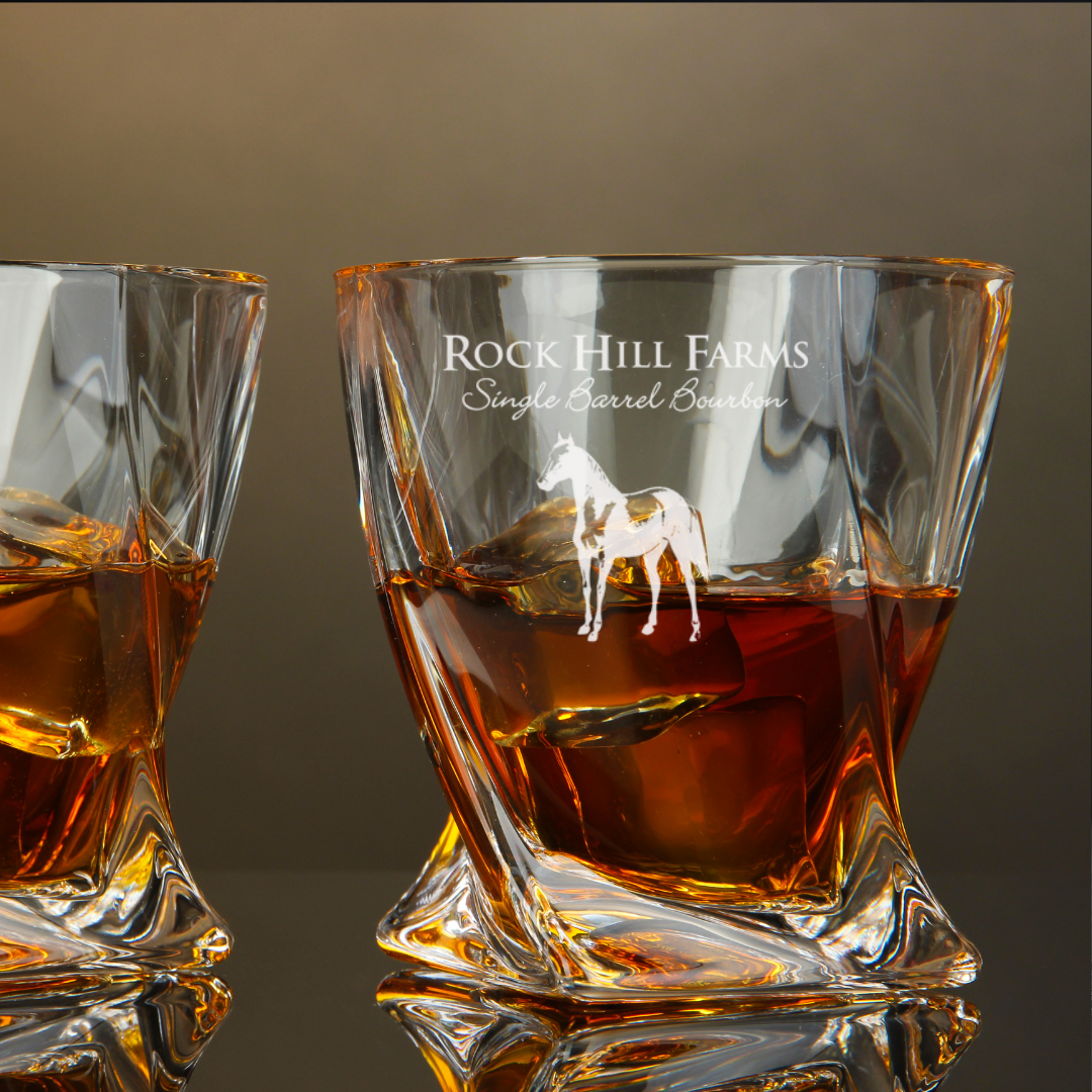 Rock Hill Farms Bourbon Twisted Whiskey Glass 10oz
