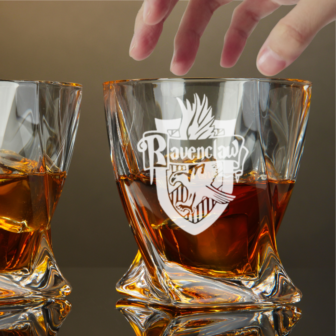 Harry Potter House of Ravenclaw Twisted Whiskey Glass 10oz