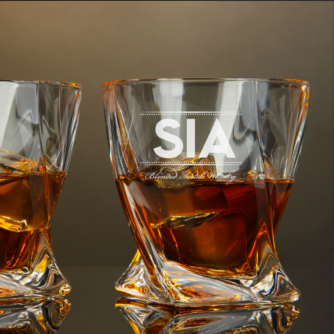 SIA Scotch Whisky Twisted Whiskey Glass 10oz