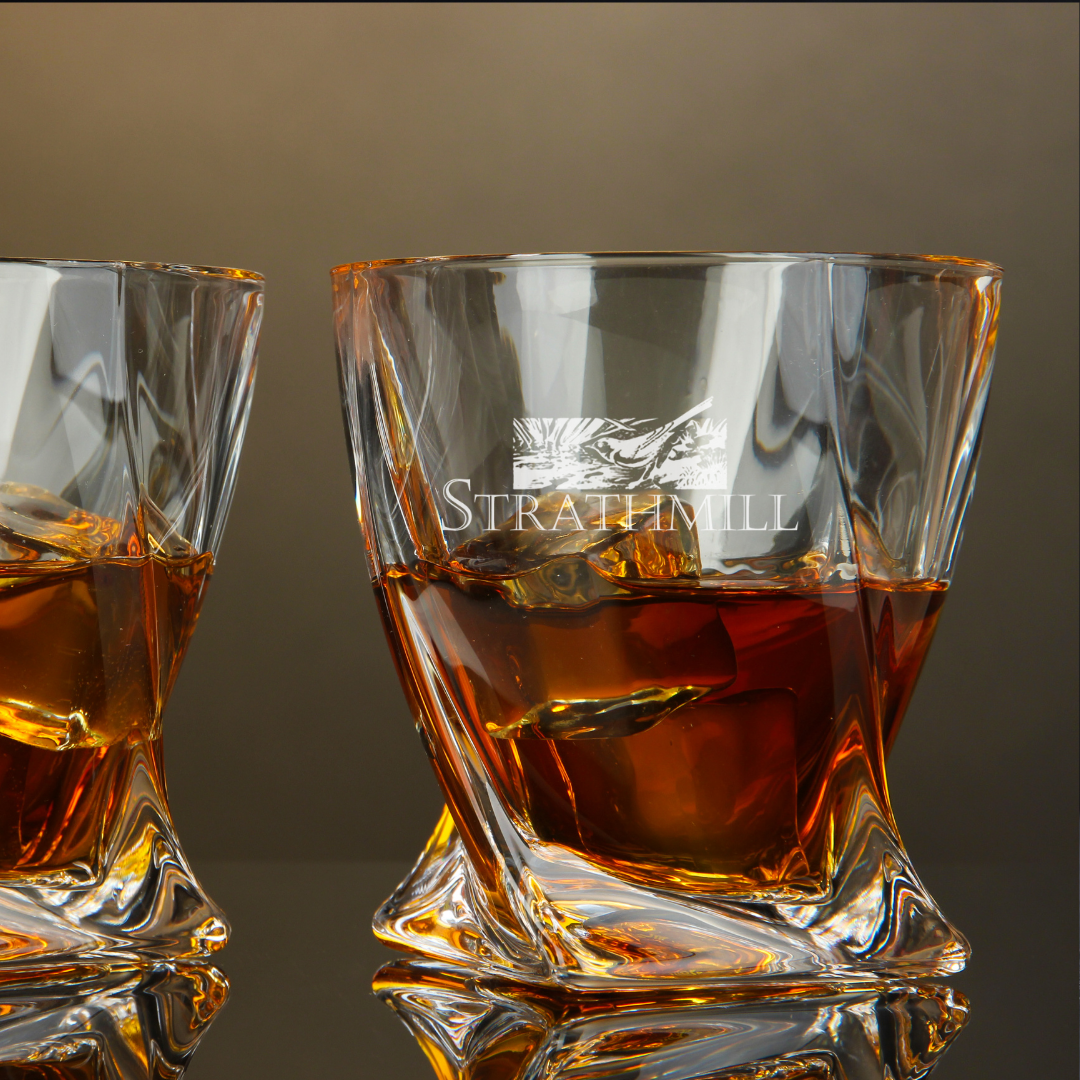 Strathmill Scotch Whisky Twisted Whiskey Glass 10oz