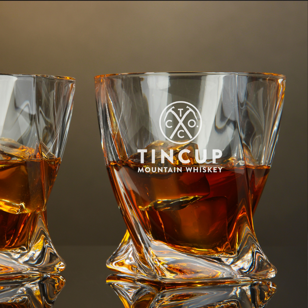 TINCUP Mountain Whiskey Twisted Whiskey Glass 10oz