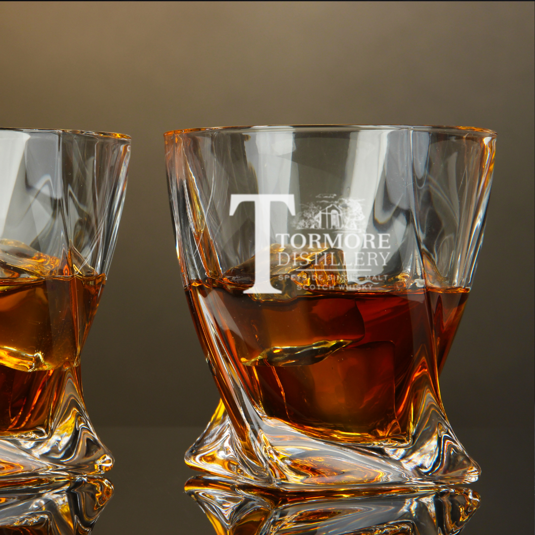 Tormore Single Malt Scotch Whisky Twisted Whiskey Glass 10oz