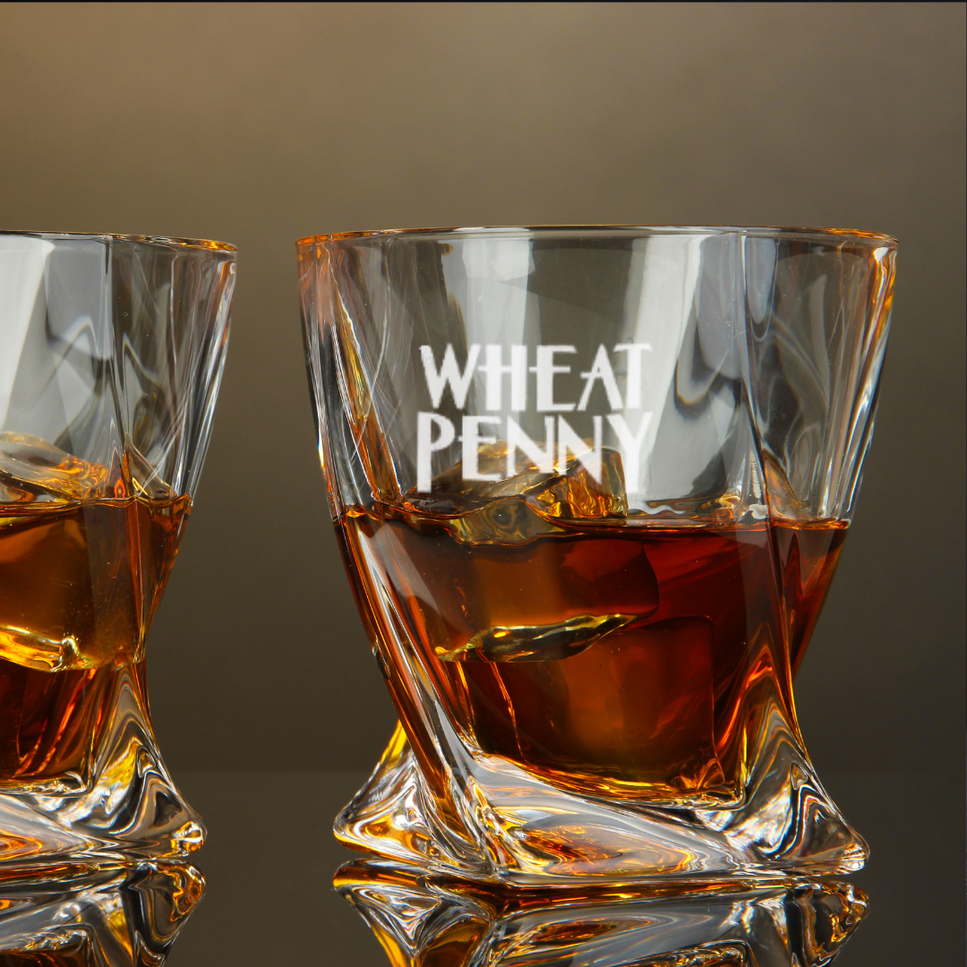 Wheat Penny 1958 Bourbon Twisted Whiskey Glass 10oz