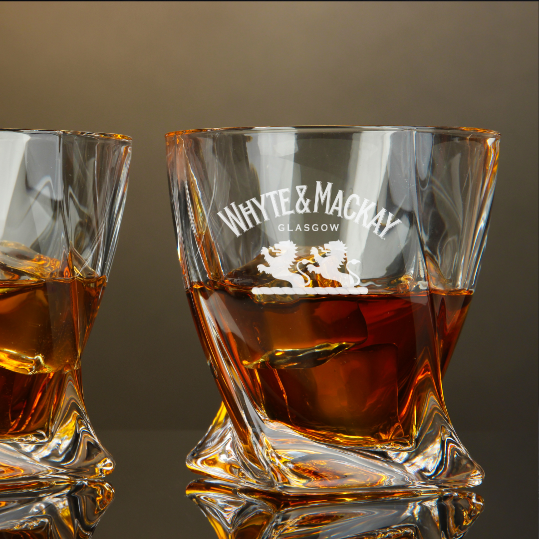 Whyte & Mackay Scotch Twisted Whiskey Glass 10oz