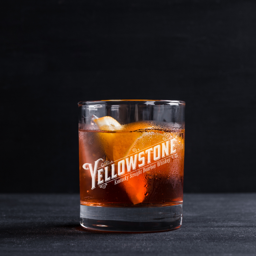 Yellowstone Kentucky Straight Bourbon Whiskey Collectables Glass 11oz