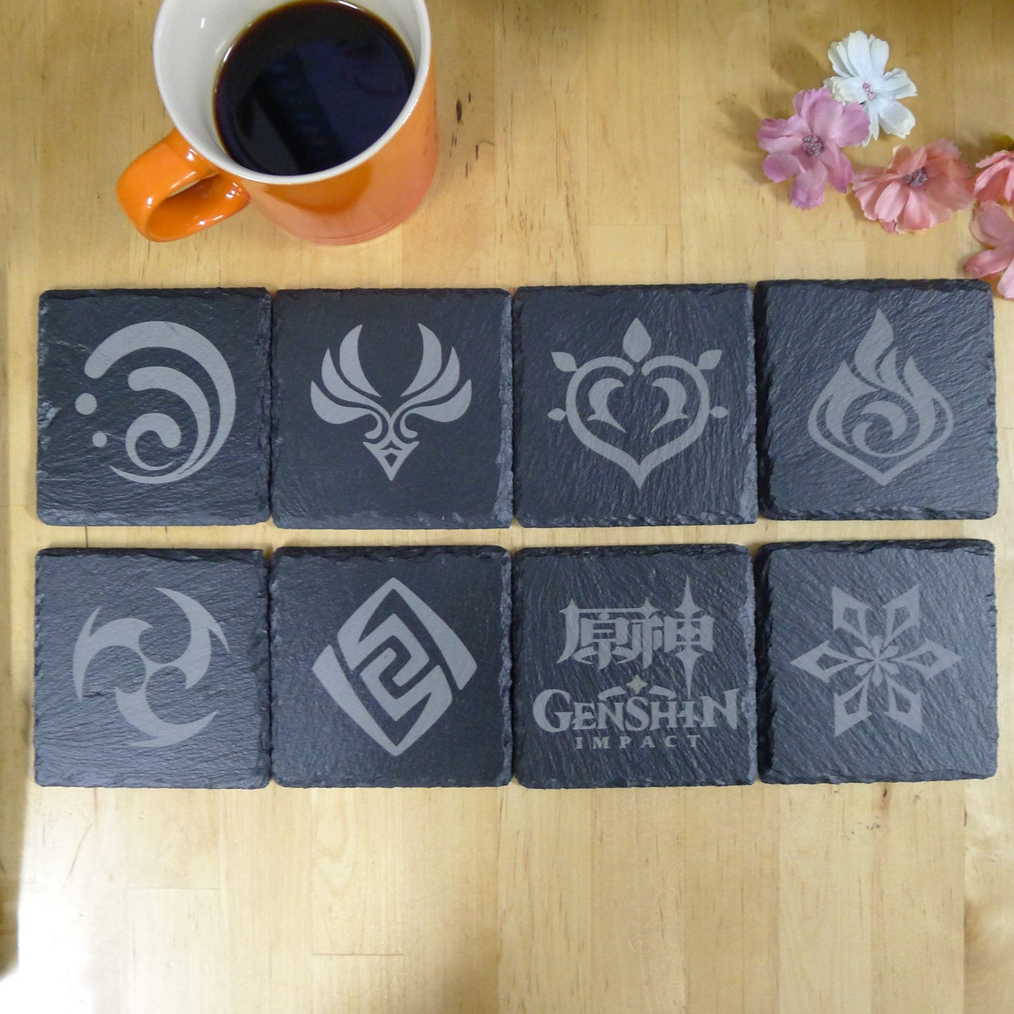 Genshin Impact Archon Slate Coaster Set