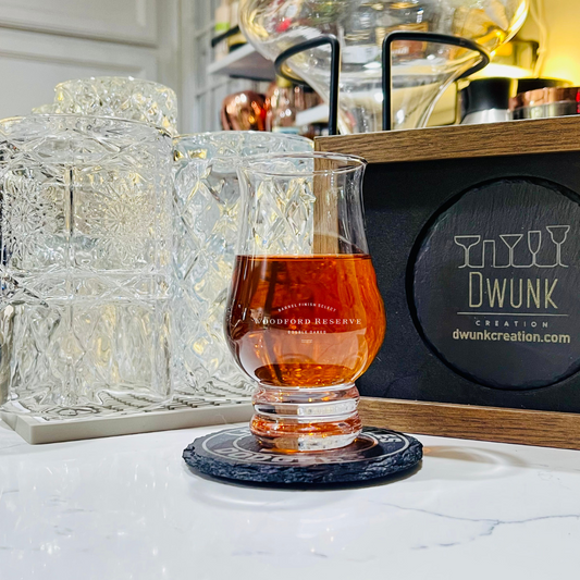 Custom Engraved Woodford Reserved Double Oak Whiskey Tasting Glass – 8 oz Tulip