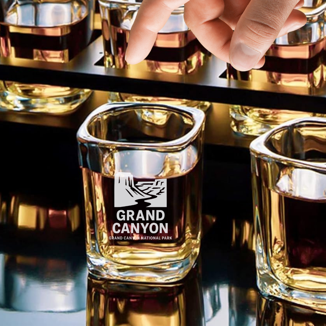 Custom Engraved Grand Canyon National Park Shot Glass – 2.2 oz Square Shot Glass