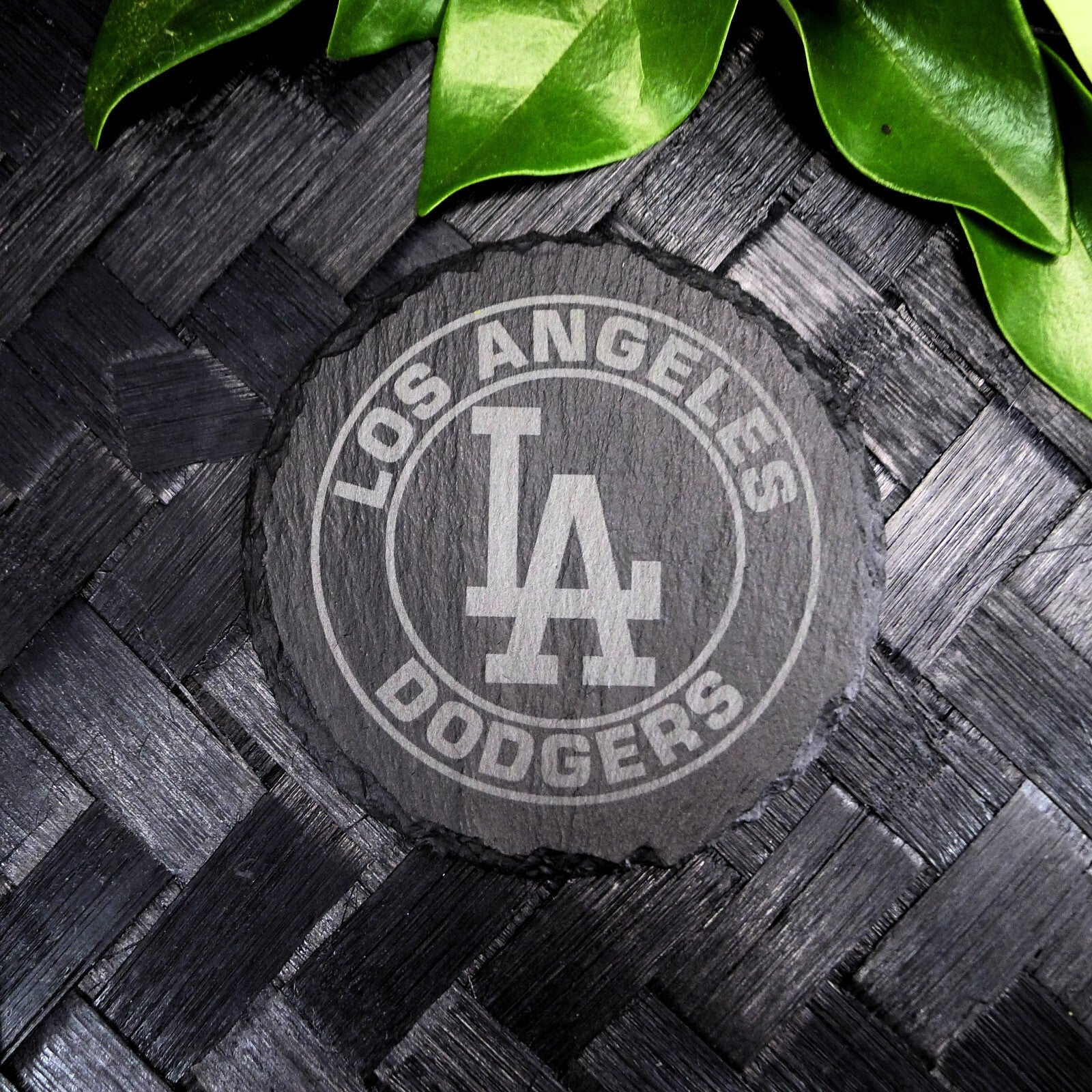 Los Angeles LA Dodgers Coaster Set MLB Brand New Laser Engraved Stone Hand Made