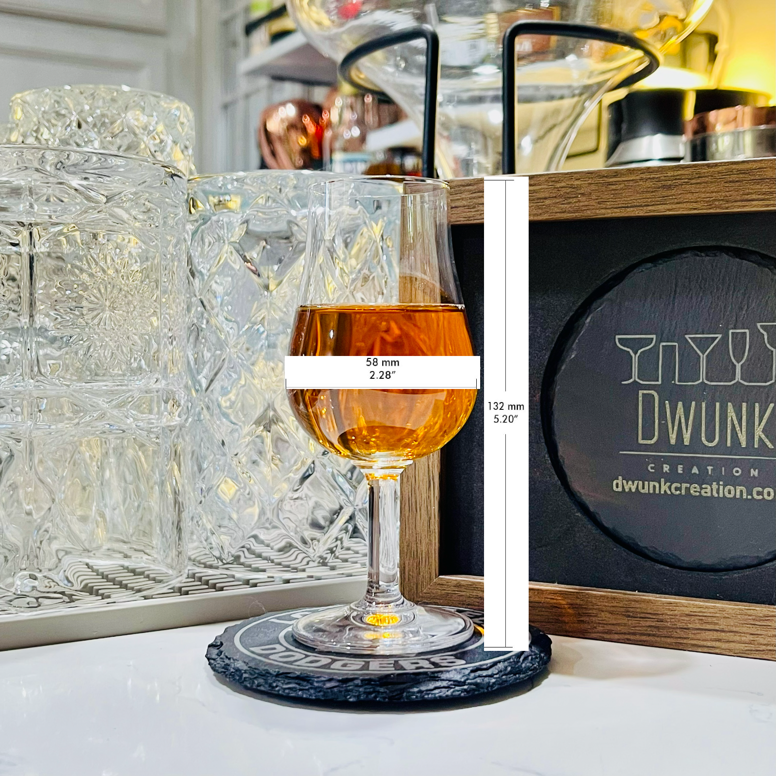 Custom Engraved Classic Mustang Tasting Glass – 3.4 oz Tulip
