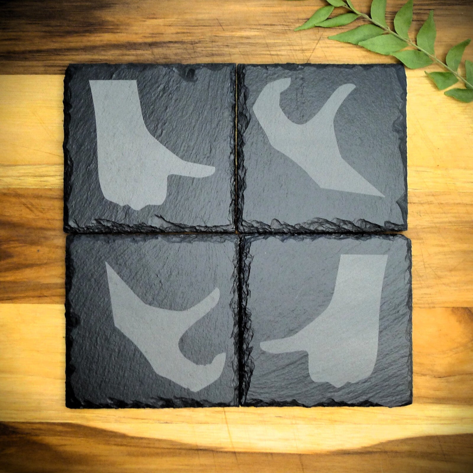 Friendzone Slate Coaster Set – Brand New Laser Engraved Hand Made Home Decor