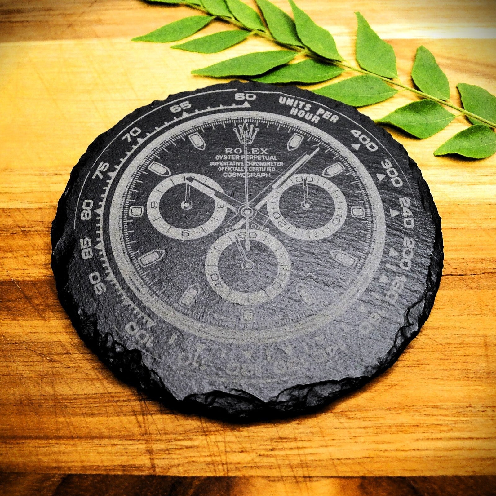 Rolex Daytona 116500LN Panda Slate Coaster Brand New Hand Made Laser Engraved 