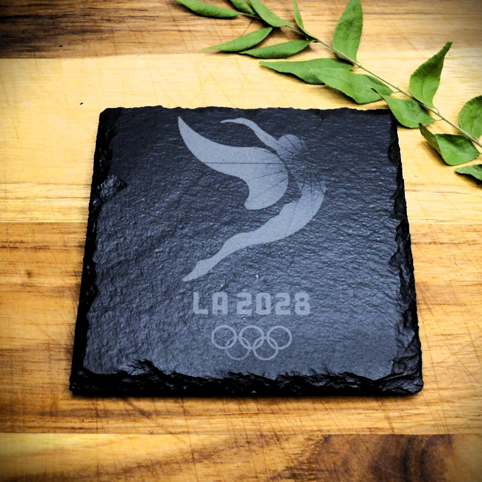Los Angeles 2028 Olympic Slate Coaster Set LA28 Brand New Hand Made 