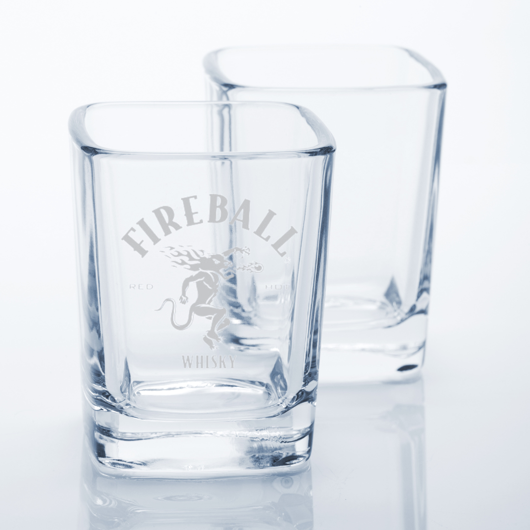 Custom Engraved Fireball Whiskey Shot Glass – 2.2 oz Capacity NEW