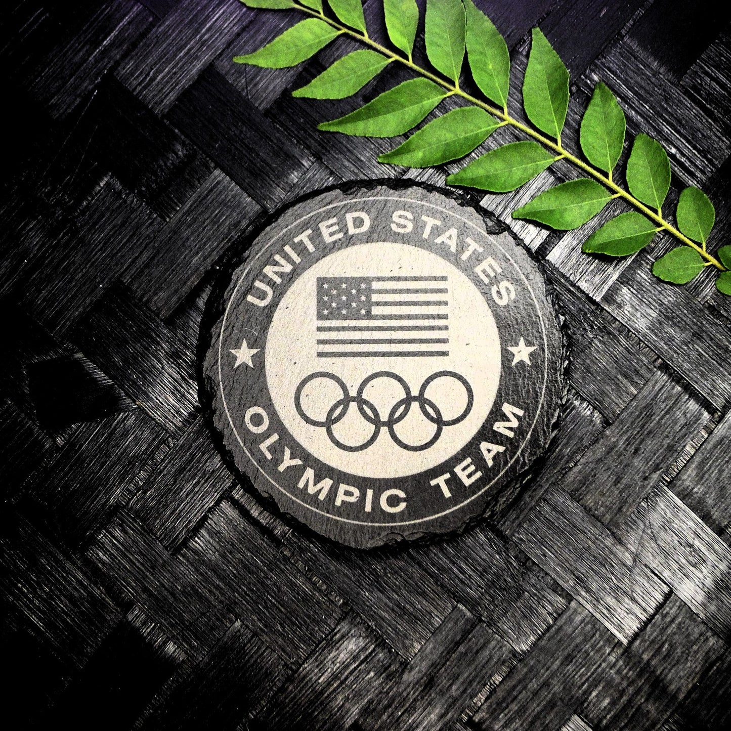 Paris 2024 Olympic Slate Coasters Set Team USA Paris 2024 Paralympics Coaster