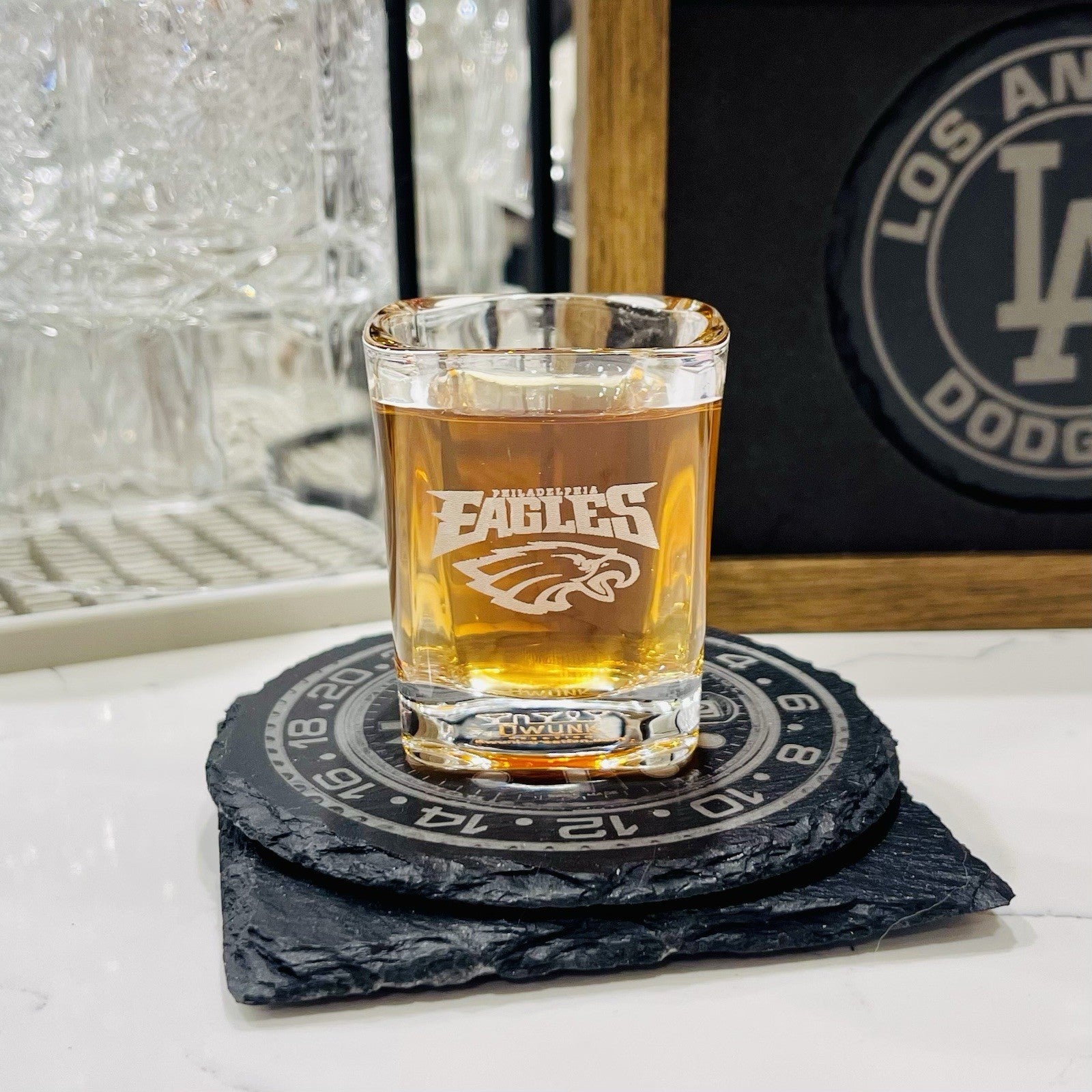 Custom Engraved Philadelphia Eagles Shot Glass – 2.2 oz Square Shot Glass