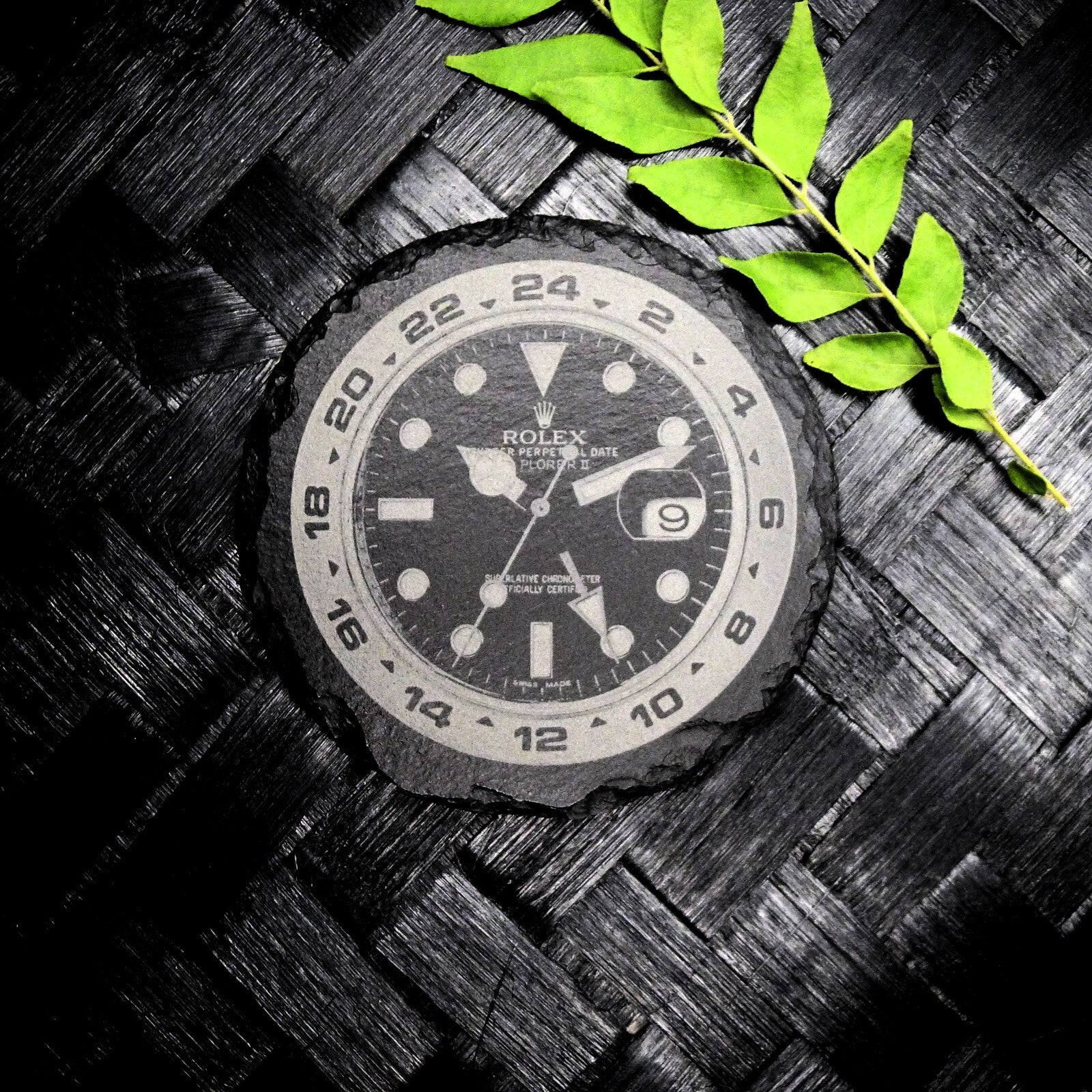 Rolex Explorer II 216570 Slate Coaster Brand New Hand Made Laser Engraved 