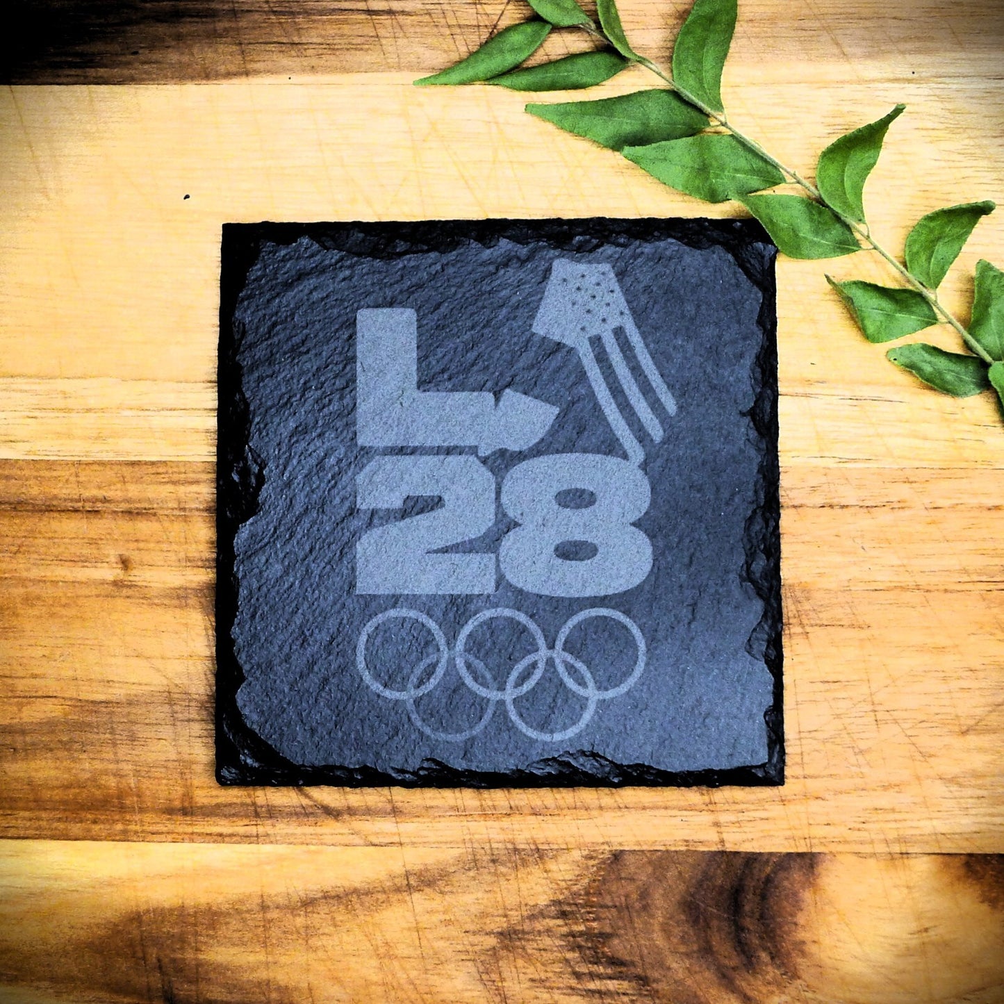 Los Angeles 2028 Olympic Slate Coaster Set LA28 Brand New Hand Made 