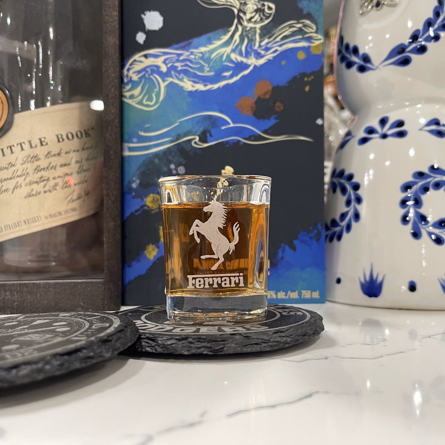 Custom Engraved Ferrari Shot Glass – 2.2 oz Capacity NEW